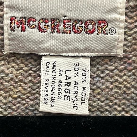 McGregor Wool Blend Vintage Grandpa Sweater Vest Size Large - Picture 3 of 6